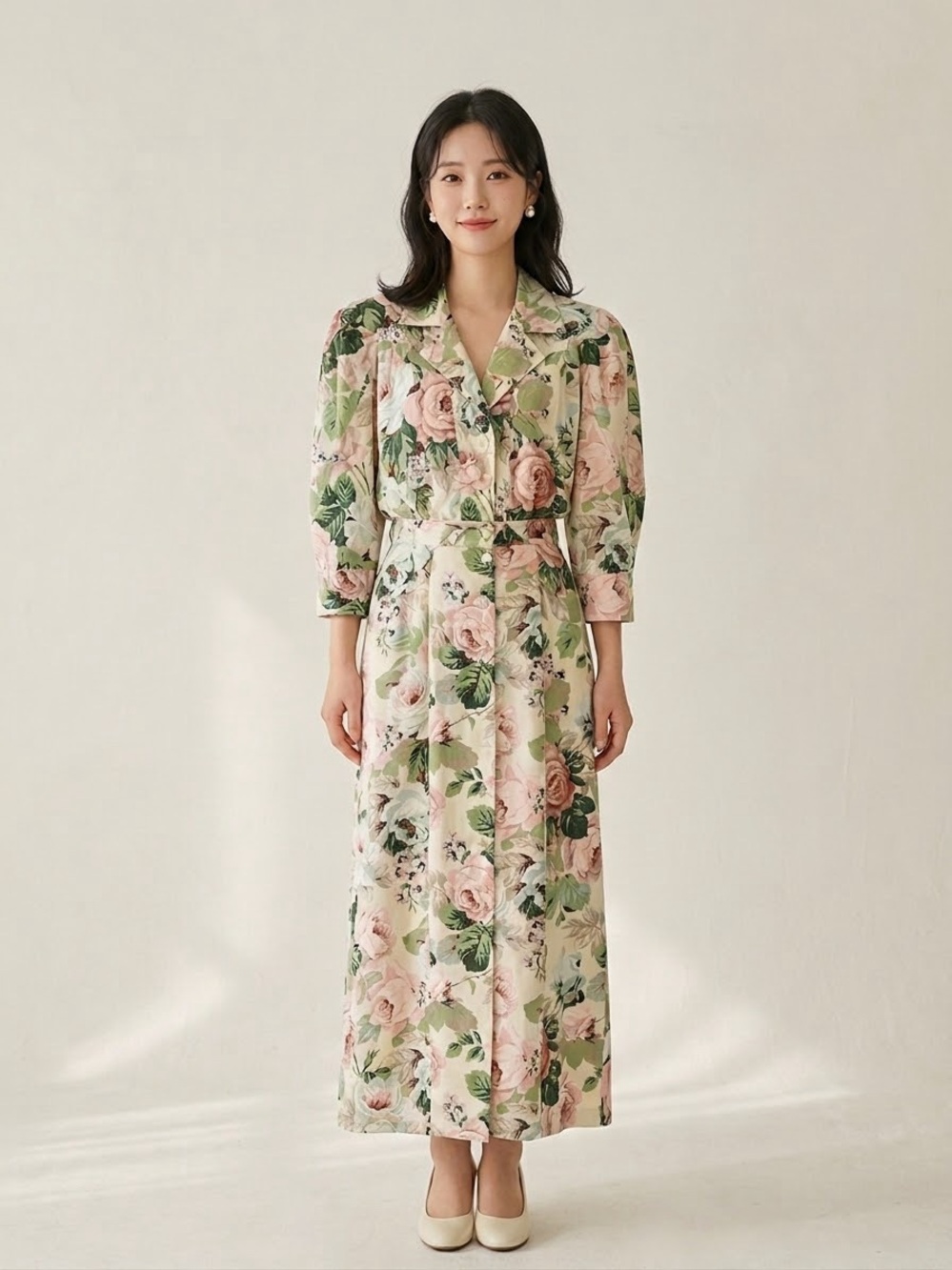 🌸 Vintage 80s Beau Baker for EXPO Floral Maxi Dress
